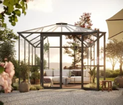 KGT Gewächshaus-Pavillon PaviLux 3 x 3 m ESG/HKP, ca. B300/H288/T300 cm