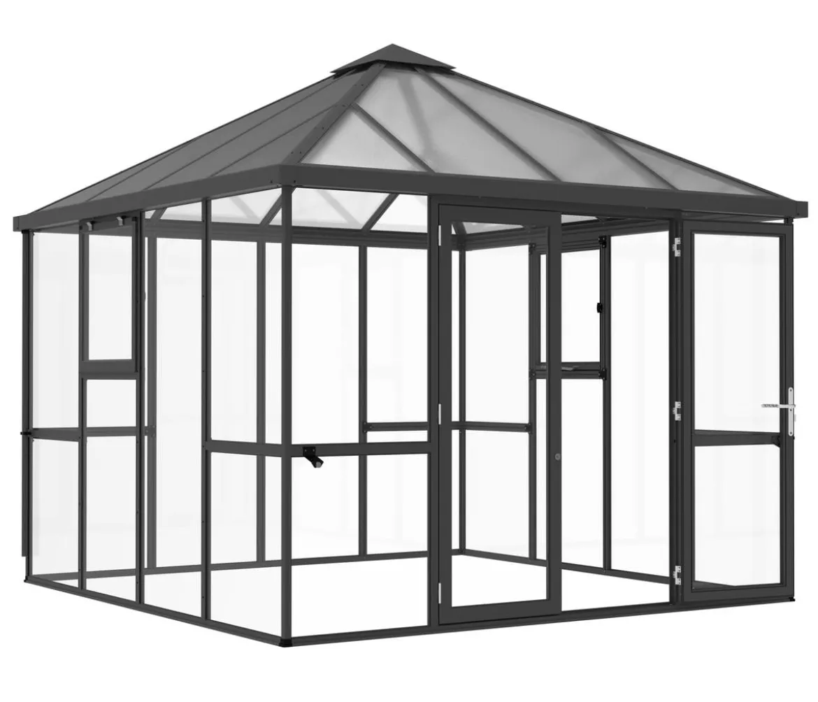 KGT Gewächshaus-Pavillon PaviLux 3 x 3 m ESG/HKP, ca. B300/H288/T300 cm