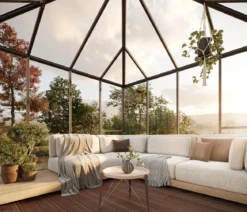 KGT Gewächshaus-Pavillon PaviLux 3,50 x 3,50 m ESG, ca. B350/H302/T350 cm