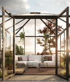 KGT Gewächshaus-Pavillon PaviLux 3,50 x 3,50 m ESG, ca. B350/H302/T350 cm