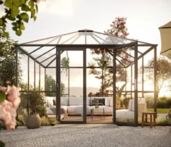 KGT Gewächshaus-Pavillon PaviLux 3,50 x 3,50 m ESG, ca. B350/H302/T350 cm