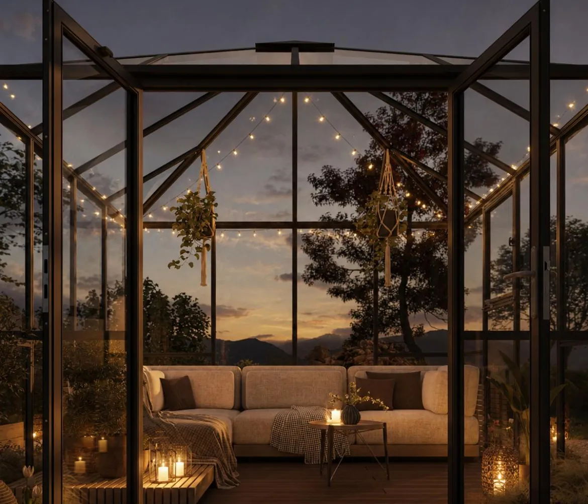 KGT Gewächshaus-Pavillon PaviLux 3 x 3 m ESG, ca. B300/H288/T300 cm