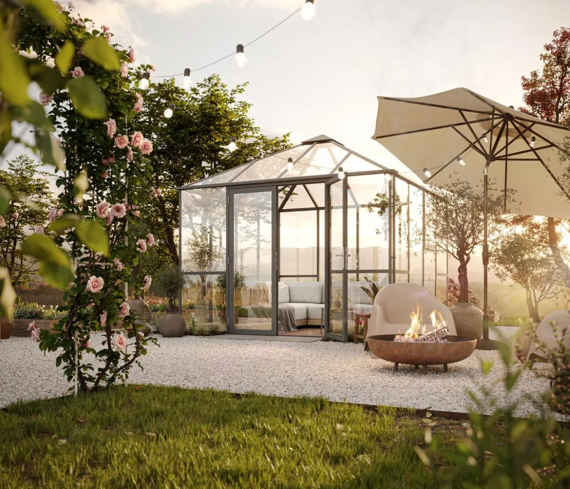 KGT Gewächshaus-Pavillon PaviLux 3 x 3 m ESG, ca. B300/H288/T300 cm