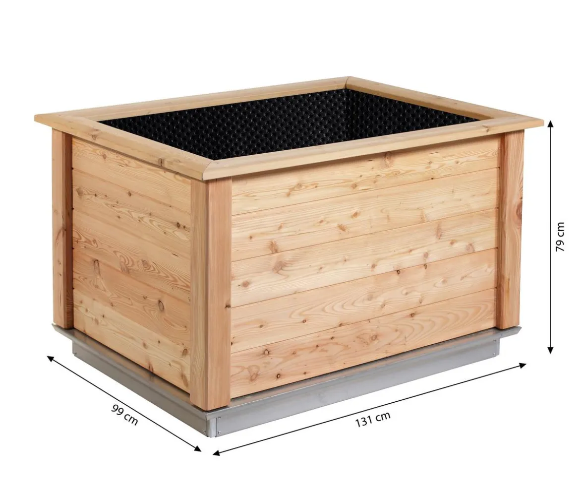 KGT Holz-Hochbeet Woody 130, ca. B131/H79/T99 cm
