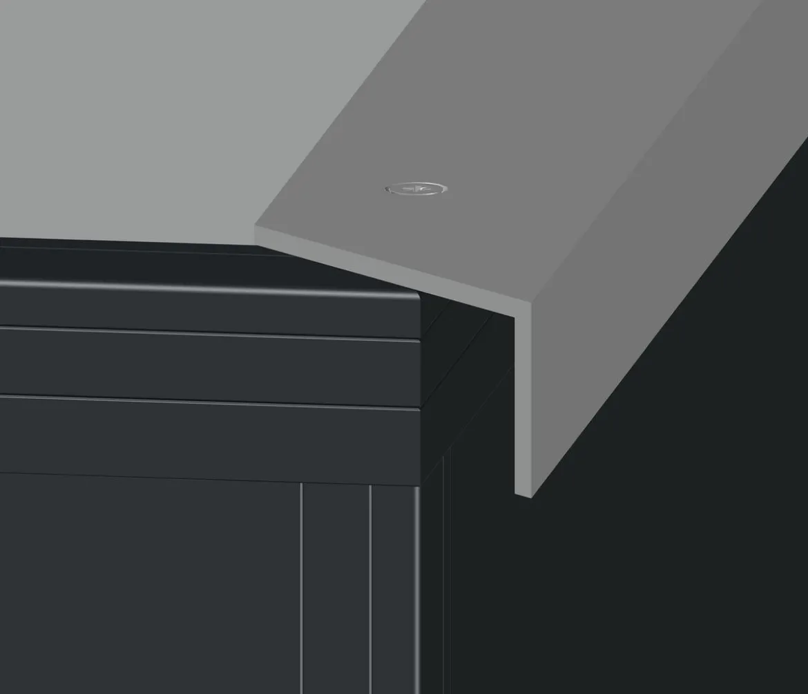 KGT Schneckenkante für Aluminium-Hochbeet 130, ca. B120/T90 cm