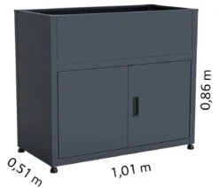 KGT Stahl-Hochbeet Urban Grow Space, anthrazit/grau