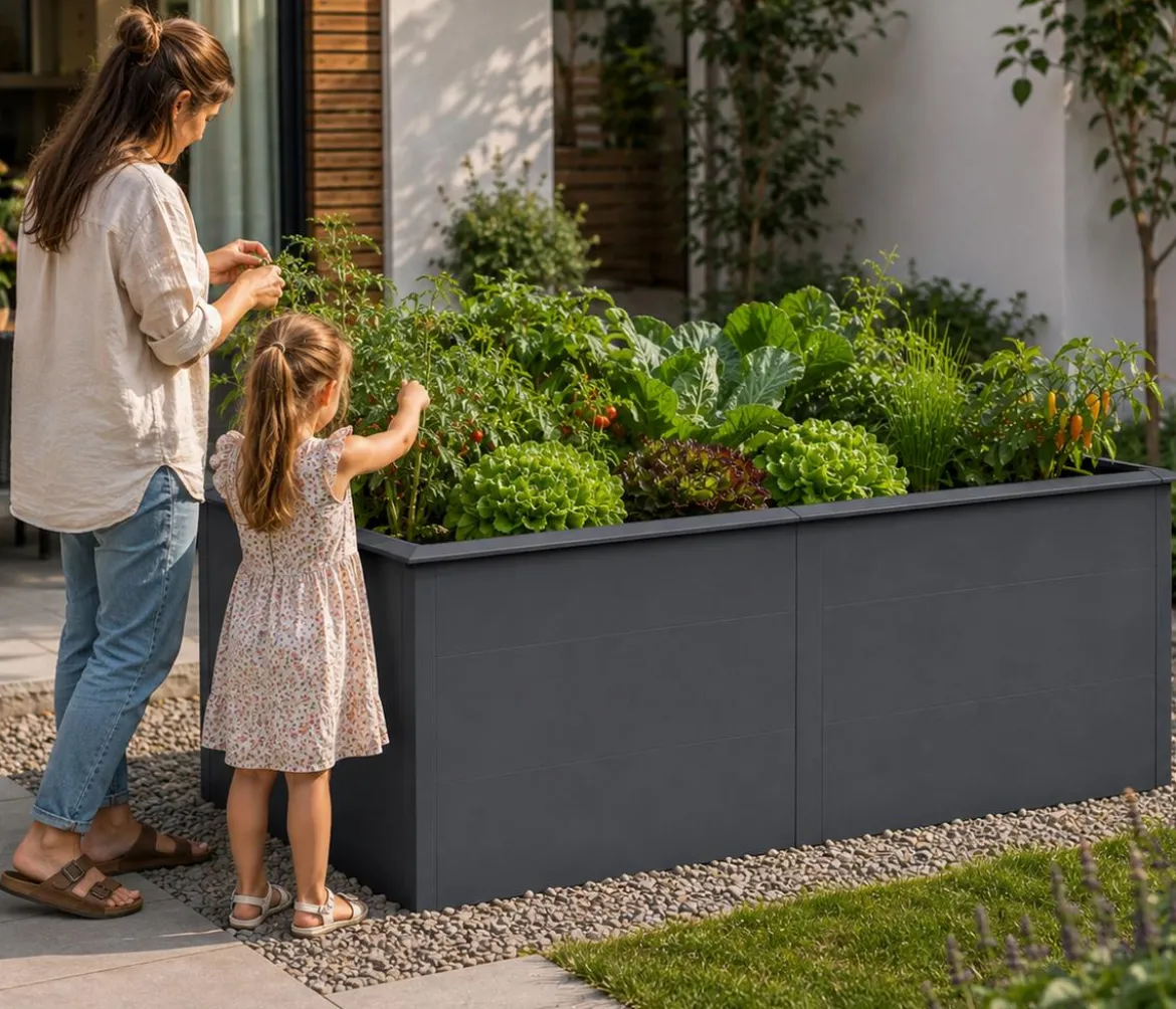 KGT Stahl-Hochbeet Urban Grow, anthrazit/grau