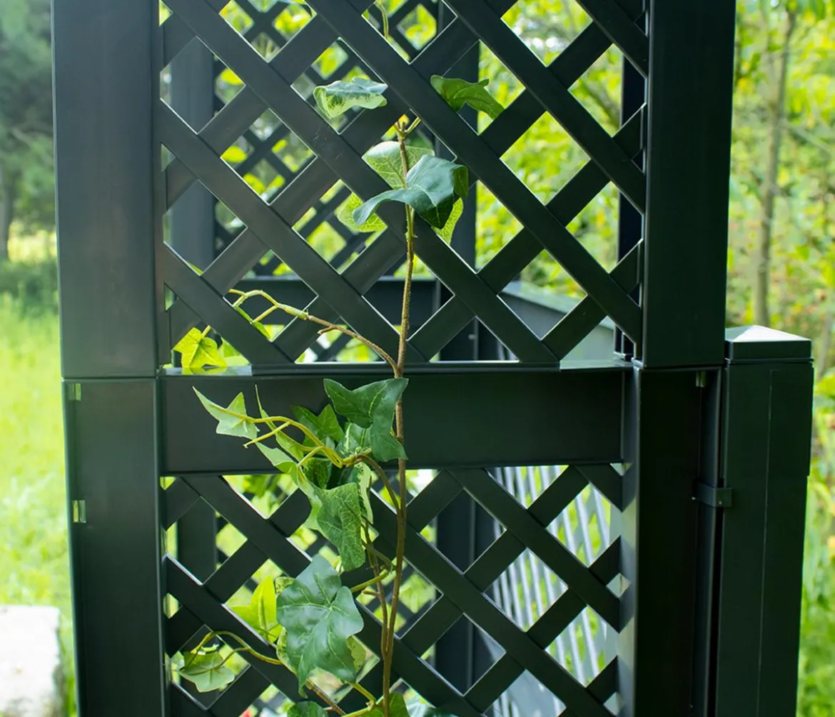 KHW Kunststoff-Gartenbank mit Rosenbogen Amsterdam, ca. B174/H207/T49 cm
