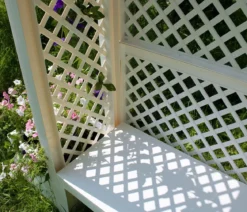 KHW Kunststoff-Gartenbank mit Rosenbogen Amsterdam, ca. B174/H207/T49 cm