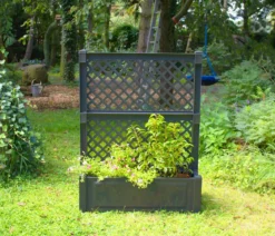 KHW Kunststoff-Pflanzkasten mit Spalier, 100 x 43 x 140 cm