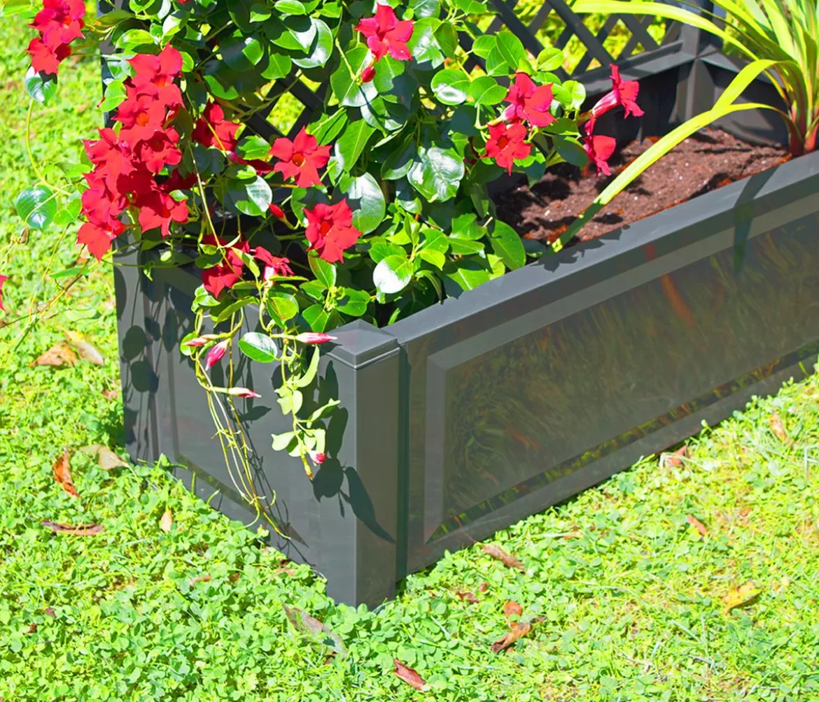 KHW Kunststoff-Pflanzkasten mit Spalier, ca. B100/H140/T43 cm