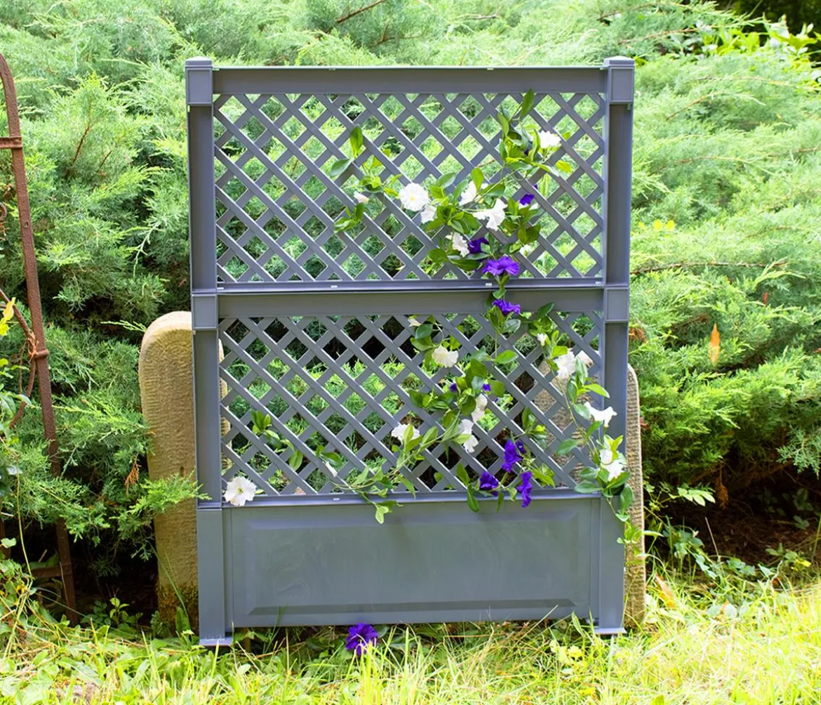 KHW Kunststoff-Spalier mit Erdspießen, ca. B100/H140/T6 cm