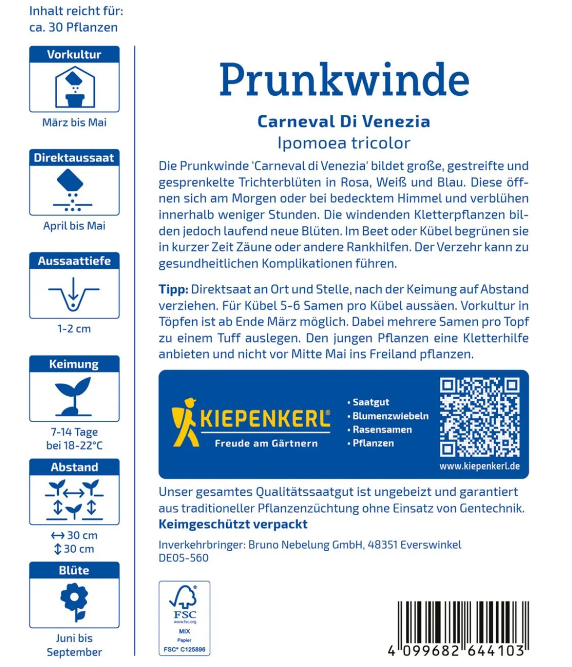 Kiepenkerl Saatgut Prunk- oder Trichterwinde