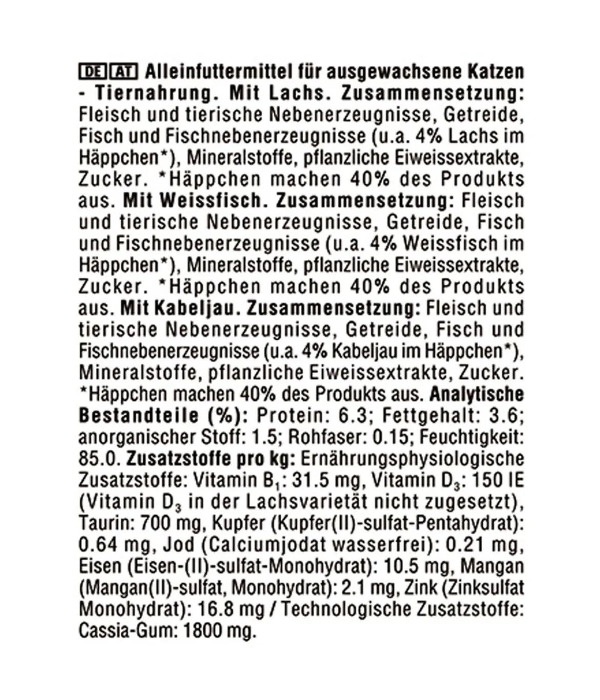 KITEKAT® Nassfutter für Katzen Multipack Fisch-Box in Gelee, Adult, 12 x 85 g