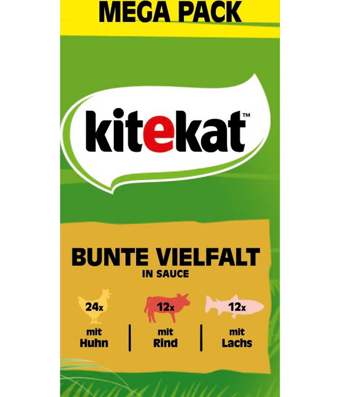 KITEKAT® Nassfutter für Katzen Multipack Bunte Vielfalt in Sauce, Adult, 48 x 85 g