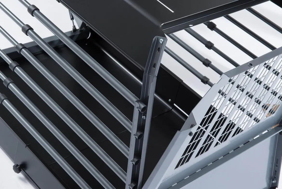 kleinmetall® Hundetransportbox VarioCage Einzelbox SLX, ca. B70/H71,5/T81-103 cm