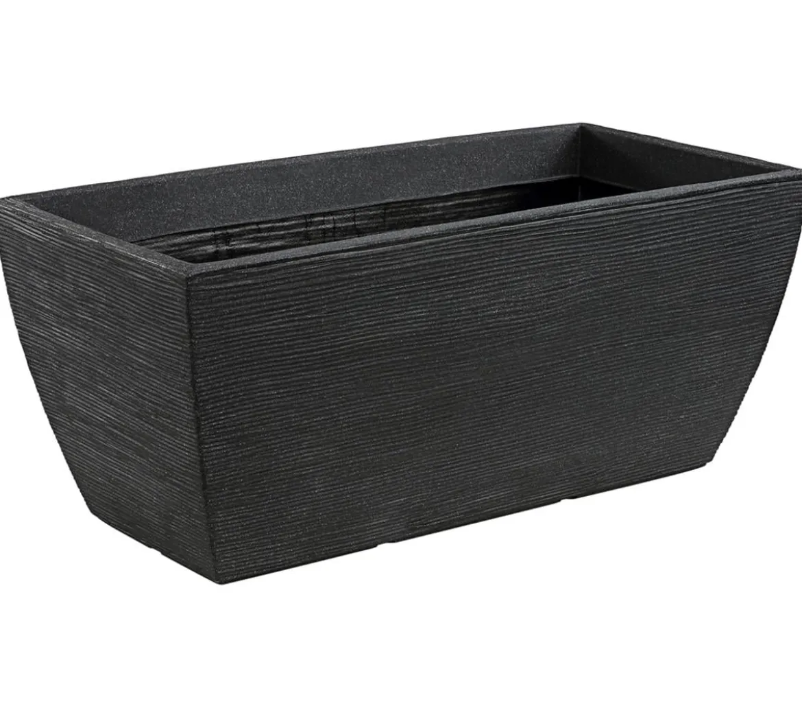 Kunststoff-Pflanzkasten Rille, ca. B80/H34/T40 cm, anthrazit