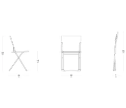 Lafuma Klappstuhl Balcony II, ca. B48/H83/T44 cm