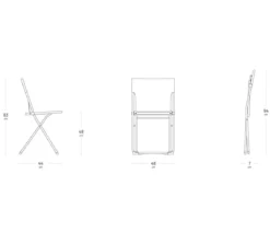 Lafuma Klappstuhl Balcony II, ca. B48/H83/T44 cm