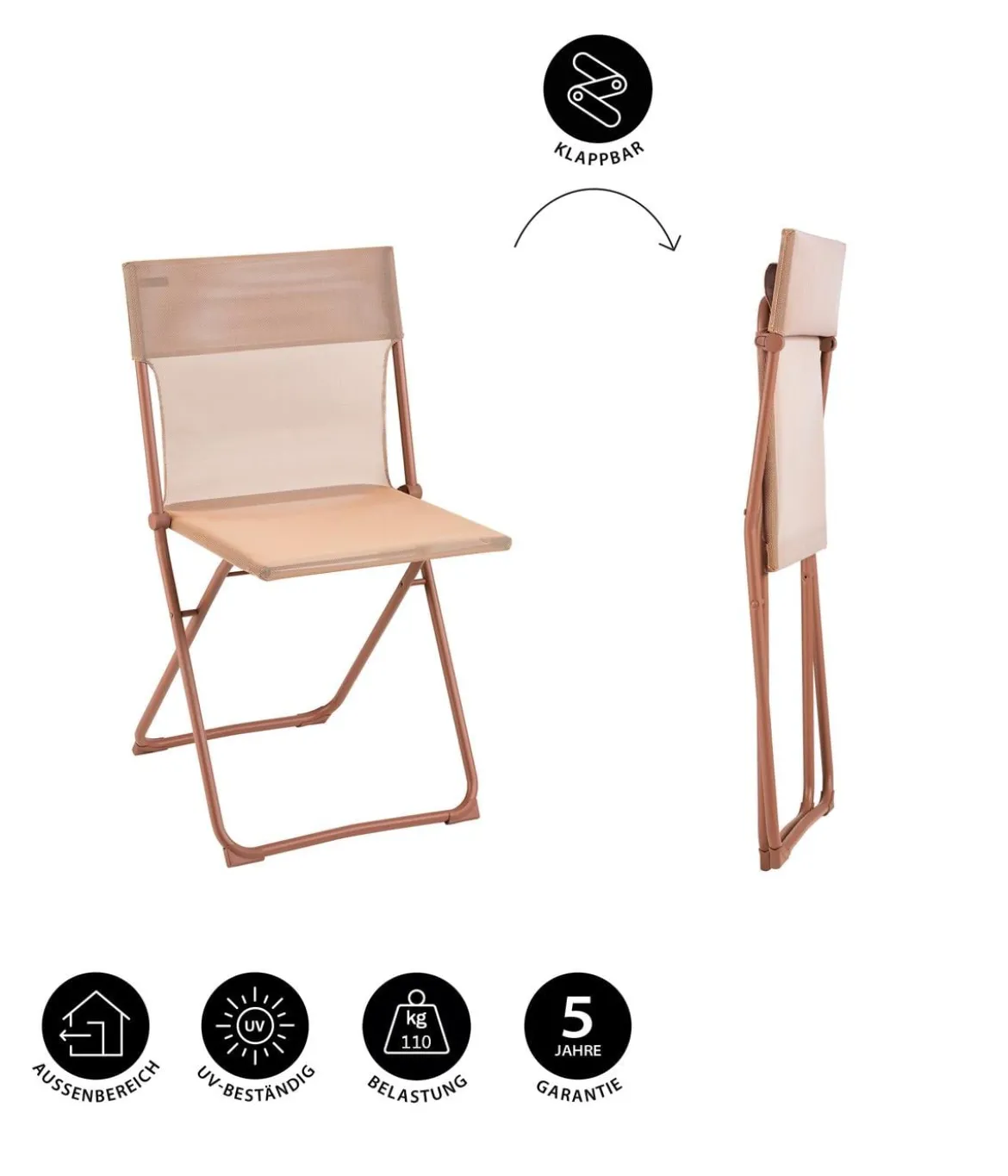 Lafuma Klappstuhl Balcony II, ca. B48/H83/T44 cm