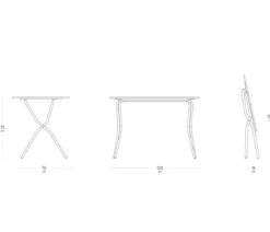 Lafuma Klapptisch Balcony Tab 120, ca. B120/H72/T70 cm