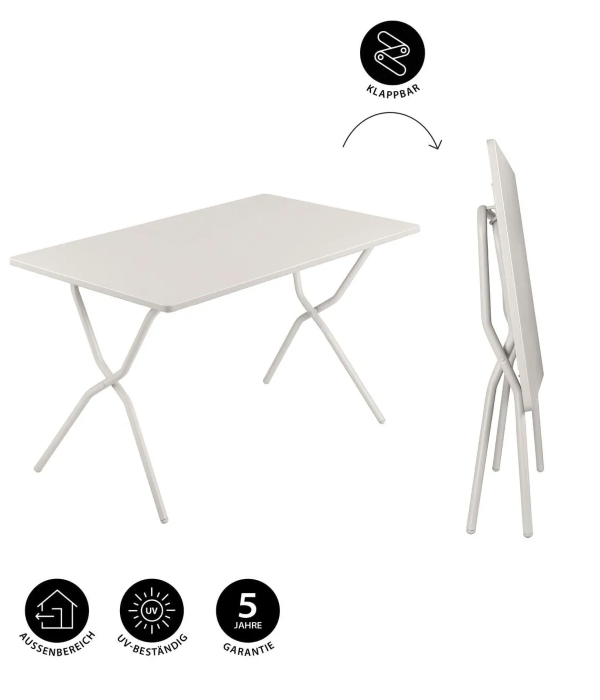 Lafuma Klapptisch Balcony Tab 120, ca. B120/H72/T70 cm