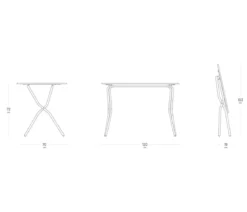 Lafuma Klapptisch Balcony Tab 120, ca. B120/H72/T70 cm