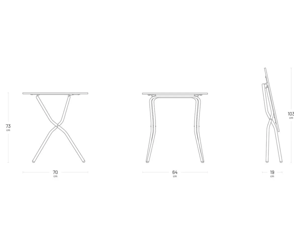 Lafuma Klapptisch Balcony Tab 64, ca. B64/H72/T70 cm