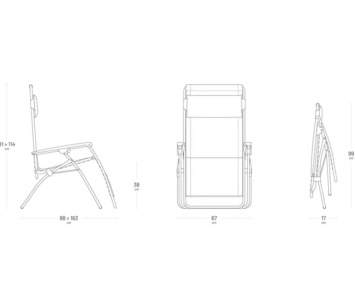 Lafuma Relaxliege R Clip, ca. B67/H114/T88 cm