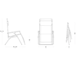 Lafuma Relaxliege R Clip, ca. B67/H114/T88 cm