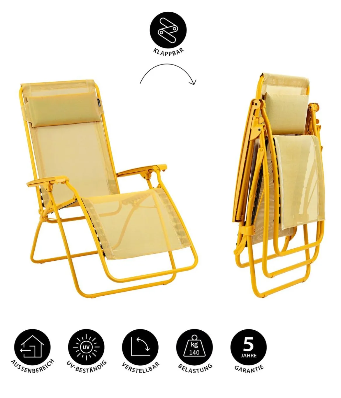 Lafuma Relaxliege R Clip, ca. B67/H114/T88 cm