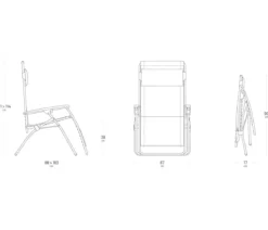 Lafuma Relaxliege R Clip, ca. B67/H114/T88 cm
