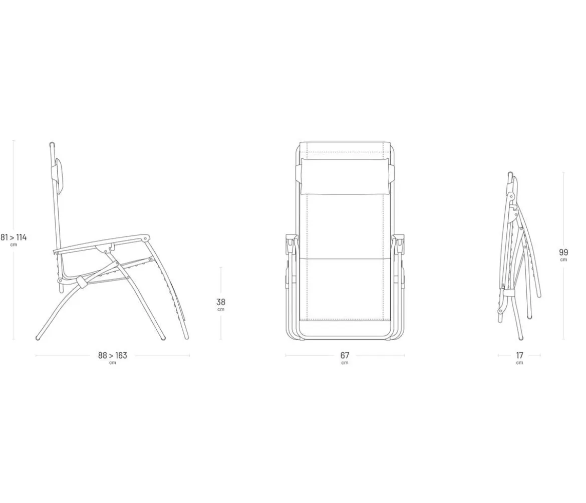 Lafuma Relaxliege R Clip, ca. B67/H114/T88 cm
