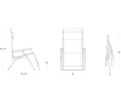 Lafuma Relaxliege R Clip, ca. B67/H114/T88 cm