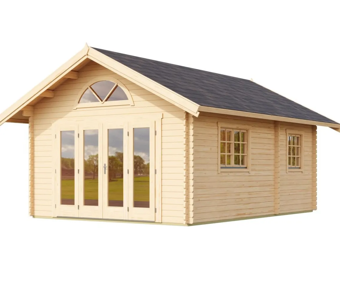 Lasita Maja Blockbohlenhaus Caroline 2.3, ca. B675/H330,6/T489,9 cm