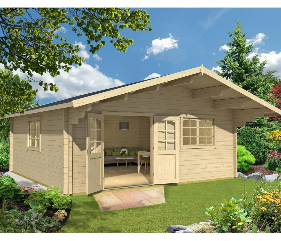 Lasita Maja Blockbohlenhaus Zanzibar, ca. B635/H306/T745 cm