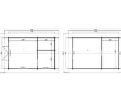 Lasita Maja Blockbohlenhaus Caroline 2.2, ca. B675/H330,6/T489,9 cm