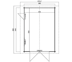 Lasita Maja Garage Yarik 540, ca. 473,7/H273,6/T583 cm