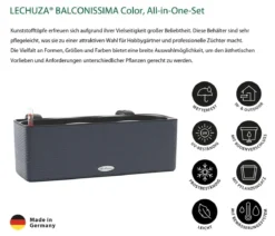 LECHUZA® BALCONISSIMA Color, All-in-One-Set, ca. B40/H14/T14 cm
