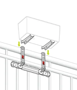 LECHUZA® Balkonkastenhalter-Ergänzung für Balconera 40/50 cm