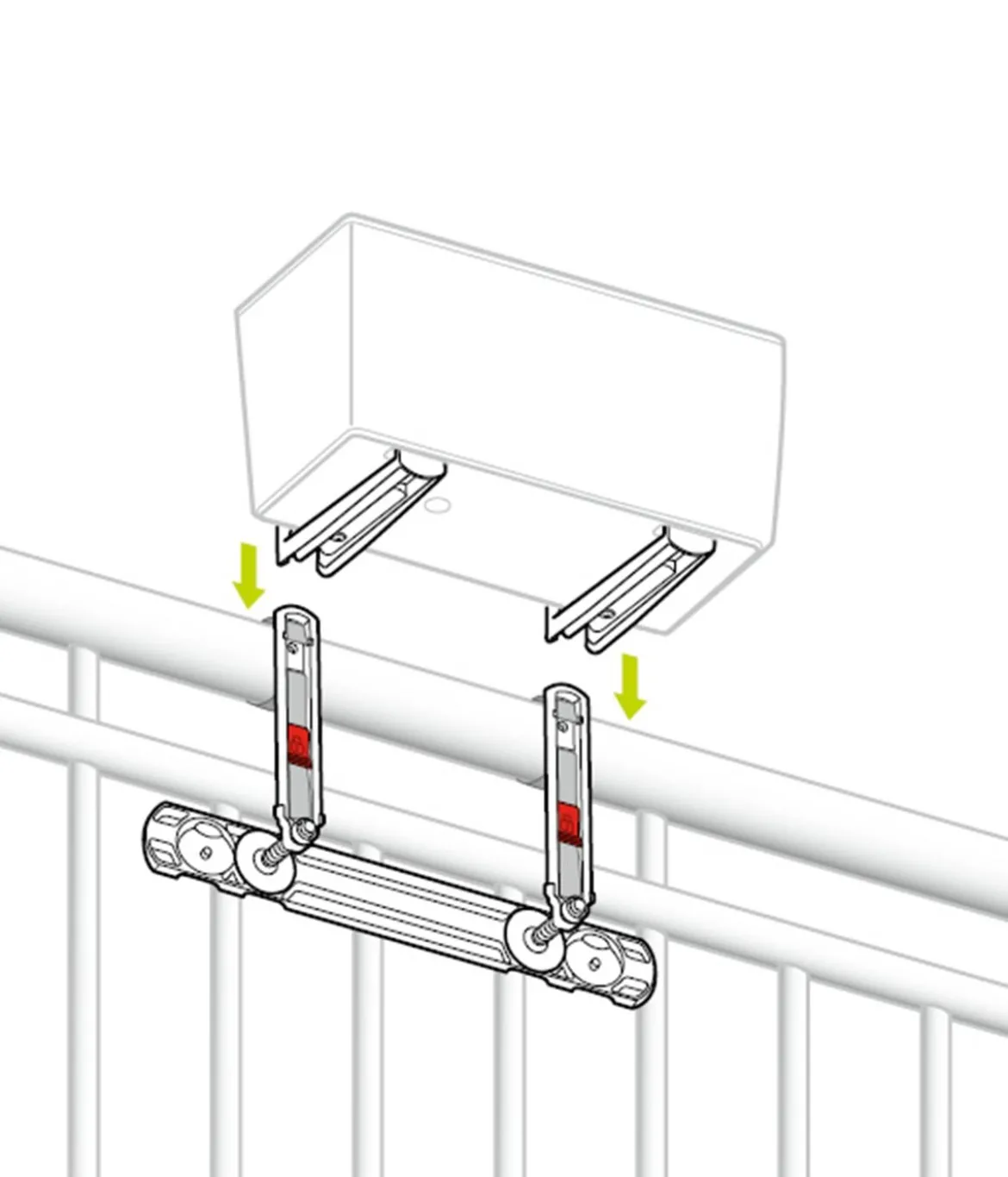 LECHUZA® Balkonkastenhalter-Ergänzung für Balconera 40/50 cm