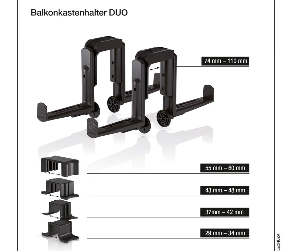 LECHUZA® Balkonkastenhalter DUO für Balconera