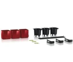 LECHUZA® CUBE Glossy Green Wall Home Kit, ca. B48/H14/T15 cm