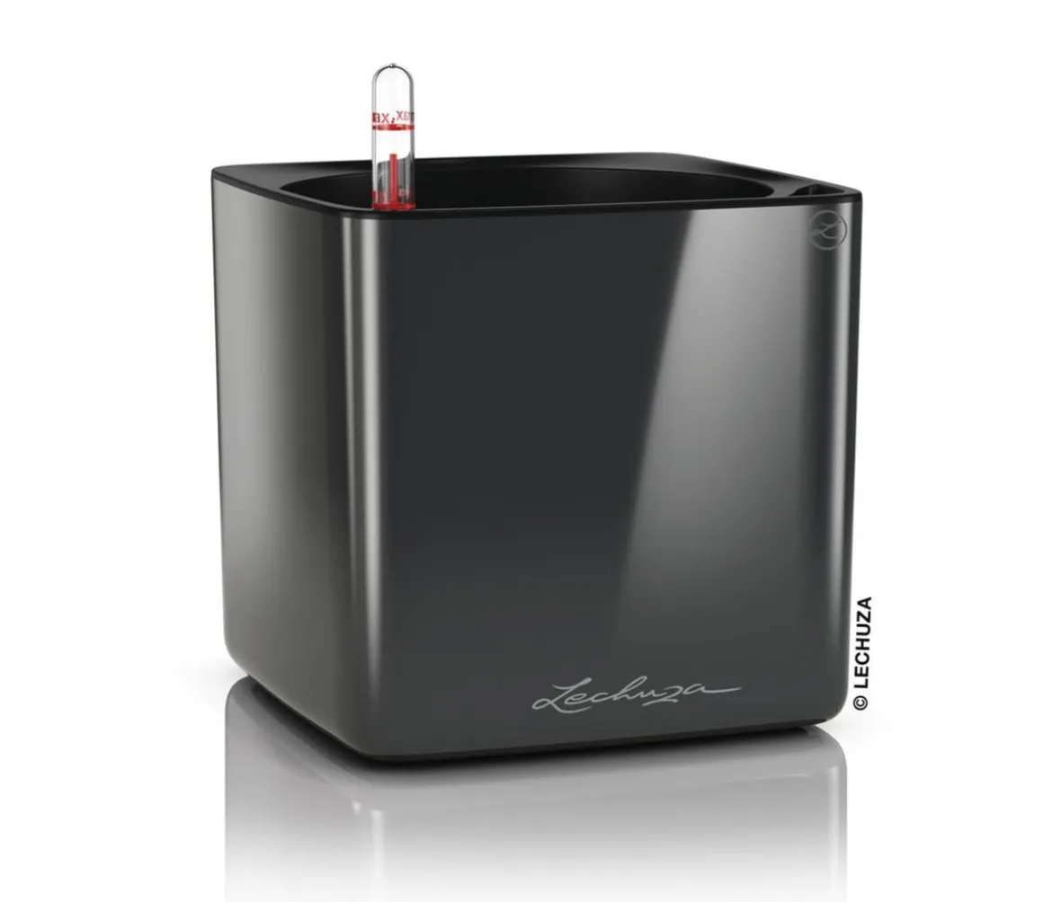 LECHUZA® CUBE Premium, All-in-One Set, hochglanz