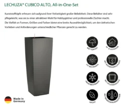 LECHUZA® CUBICO ALTO, All-in-One-Set, ca. B40/H105/T40 cm
