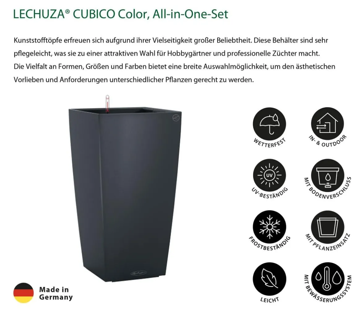 LECHUZA® CUBICO Color, All-in-One-Set