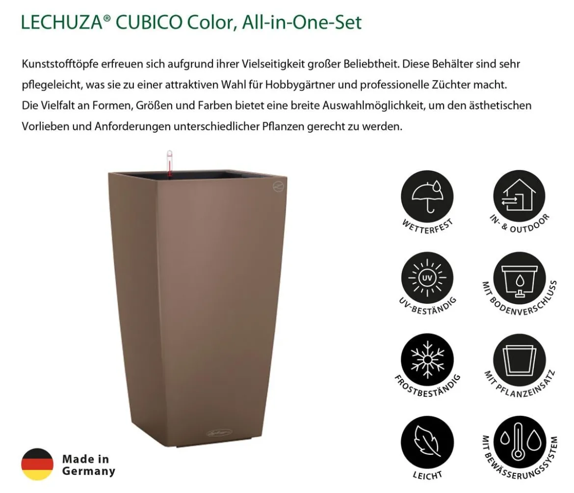 LECHUZA® CUBICO Color, All-in-One-Set