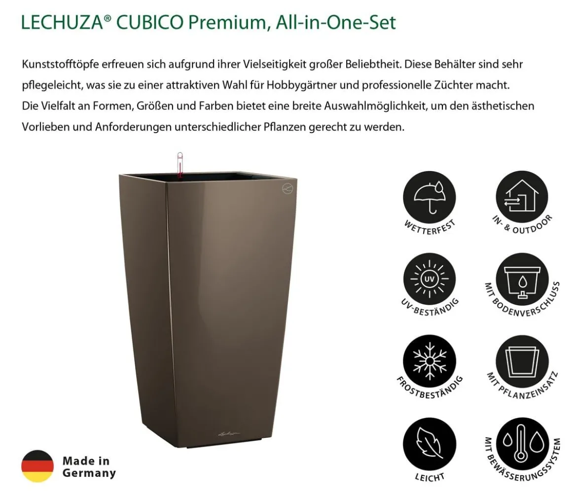 LECHUZA® CUBICO Premium, All-in-One-Set