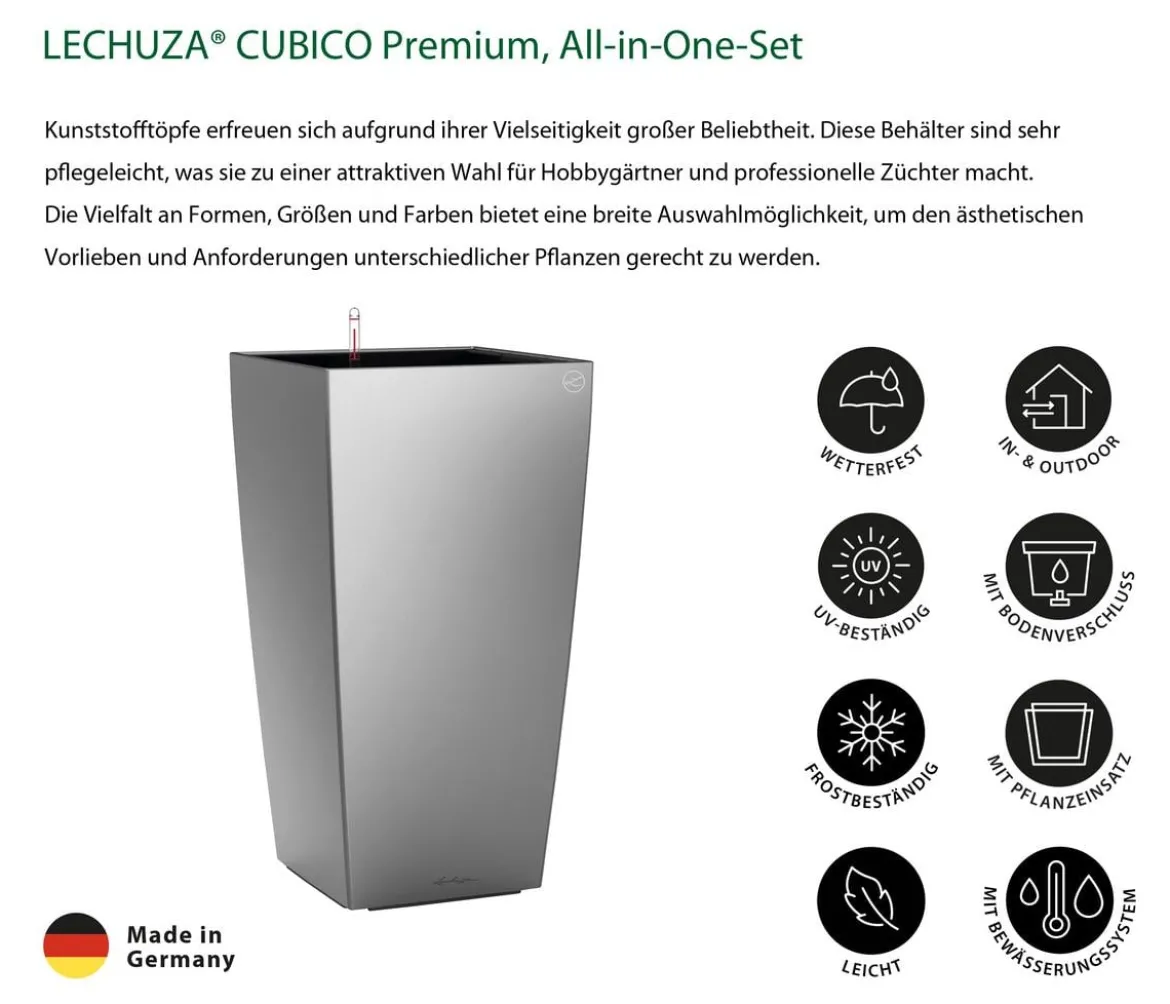 LECHUZA® CUBICO Premium, All-in-One-Set