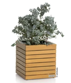 LECHUZA® Holz-Kasten PALO Natural Wood 35, quadratisch